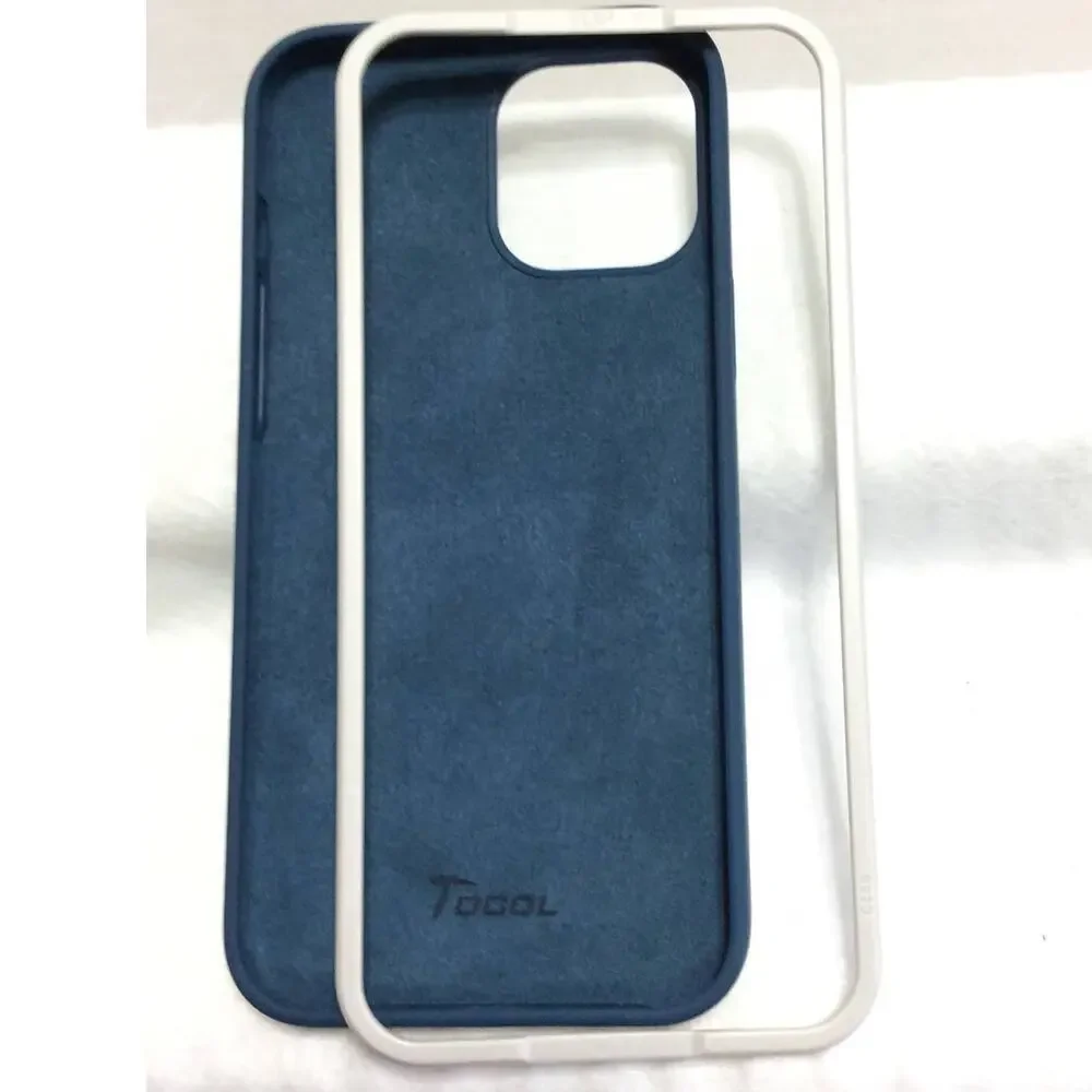 5 In 1 TOCOL Gold Bundle iPhone 12 ProMax Case Blue 2 Screen &Lens Protector New